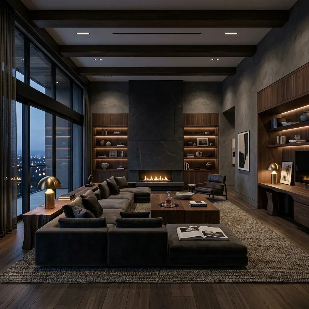 Espacio interior transformado mediante mobiliario de autor cohesivo