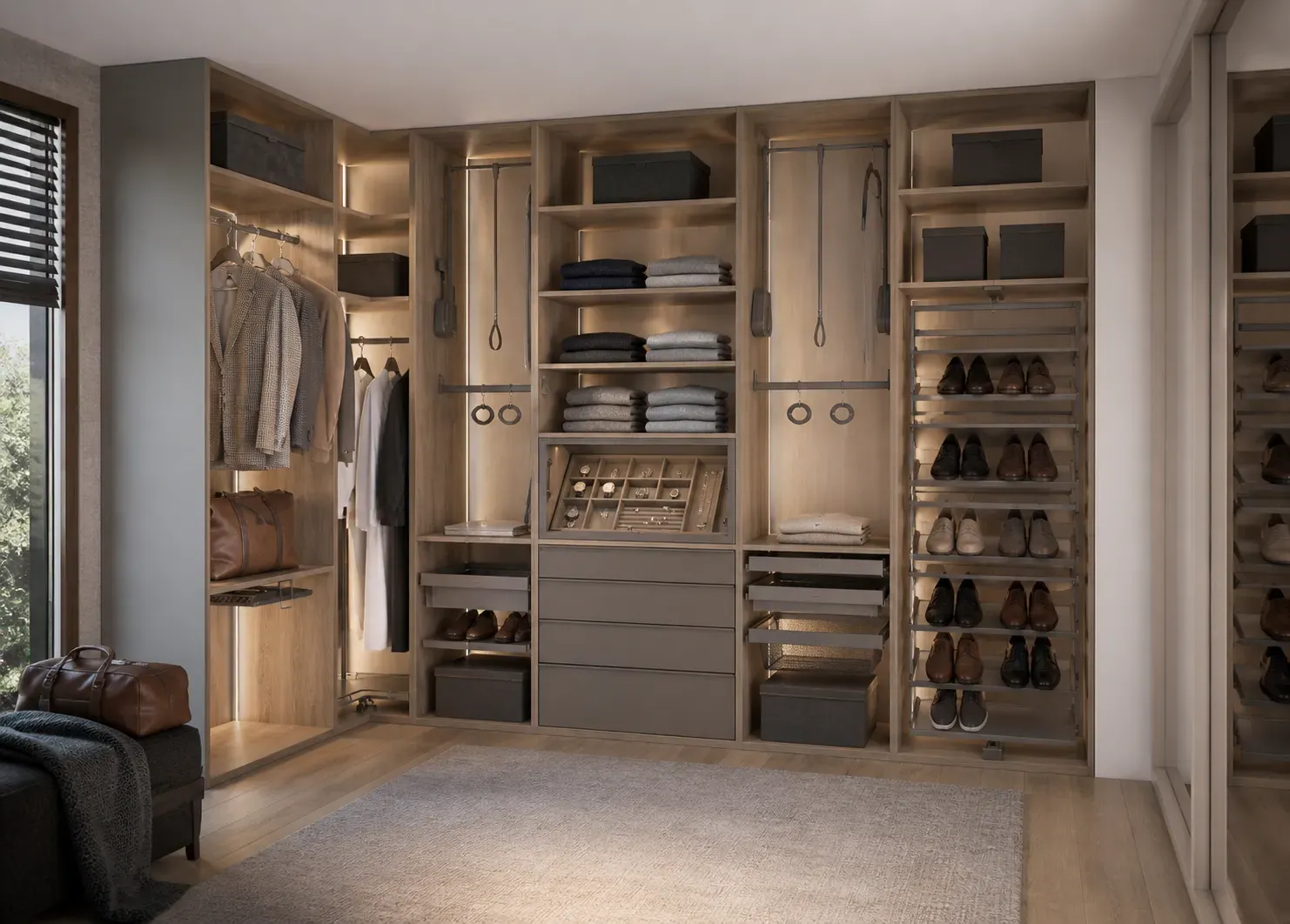 Closets Modulares de Alta Gama con ingeniería de fabricación avanzada en Bogotá
